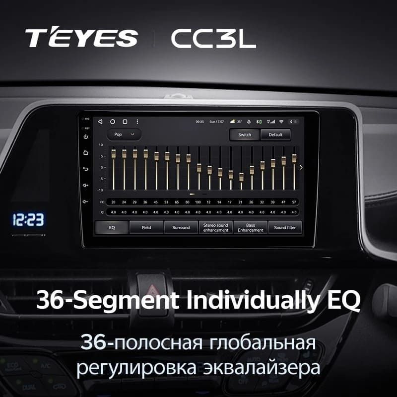 Штатная магнитола Teyes CC3L 4/32 Toyota C-HR (2016-2020) F2 Правый руль