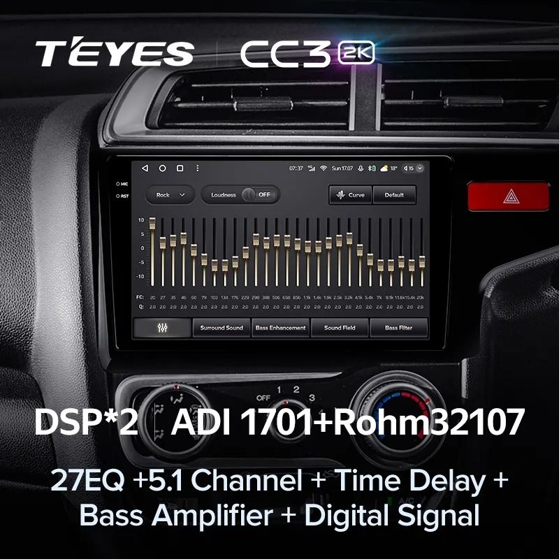 Штатная магнитола Teyes CC3 2K 4/32 Honda Jazz 3 (2015-2020) Тип-A Правый руль