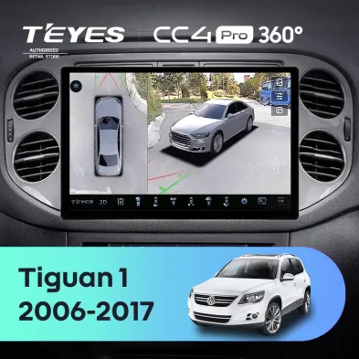 Штатная магнитола Teyes CC4 Pro 360 12/256 Volkswagen Tiguan 1 NF (2006-2016) F1 (13")