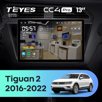 Штатная магнитола Teyes CC4 Pro 8/128 Volkswagen Tiguan 2 (2016-2022) Тип-A (13")