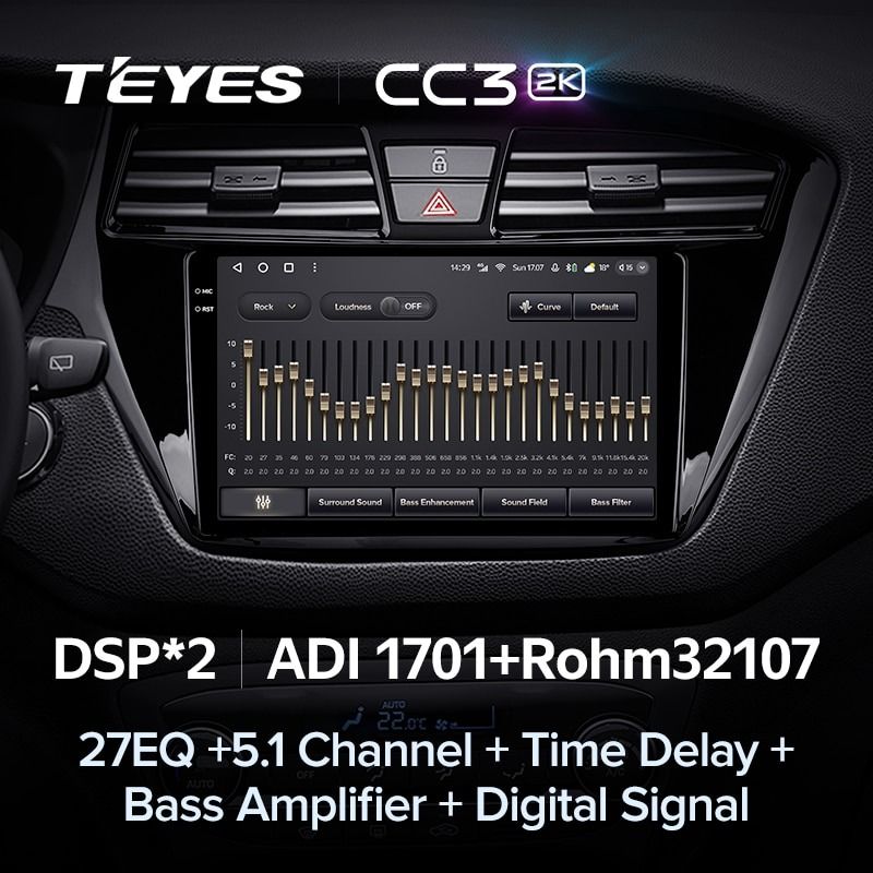 Штатная магнитола Teyes CC3 2K 6/128 Hyundai i20 2 GB (2014-2018)