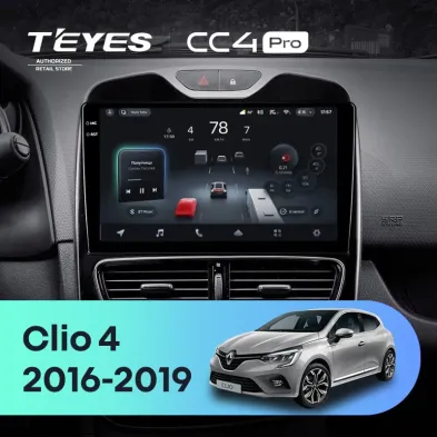 Штатная магнитола Teyes CC4 Pro 8/128 Renault Clio 4 BH98 KH98 (2016-2019)