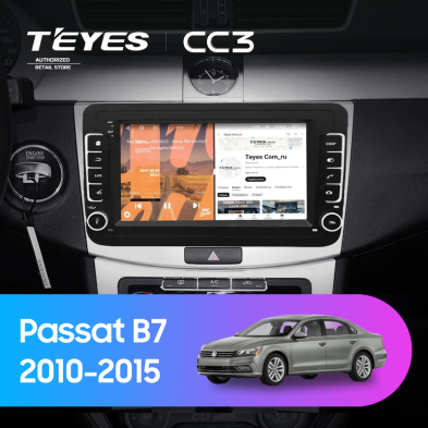 Штатная магнитола Teyes CC3 4/32 Volkswagen Passat B7 (2010-2015) (с кнопками) 7"