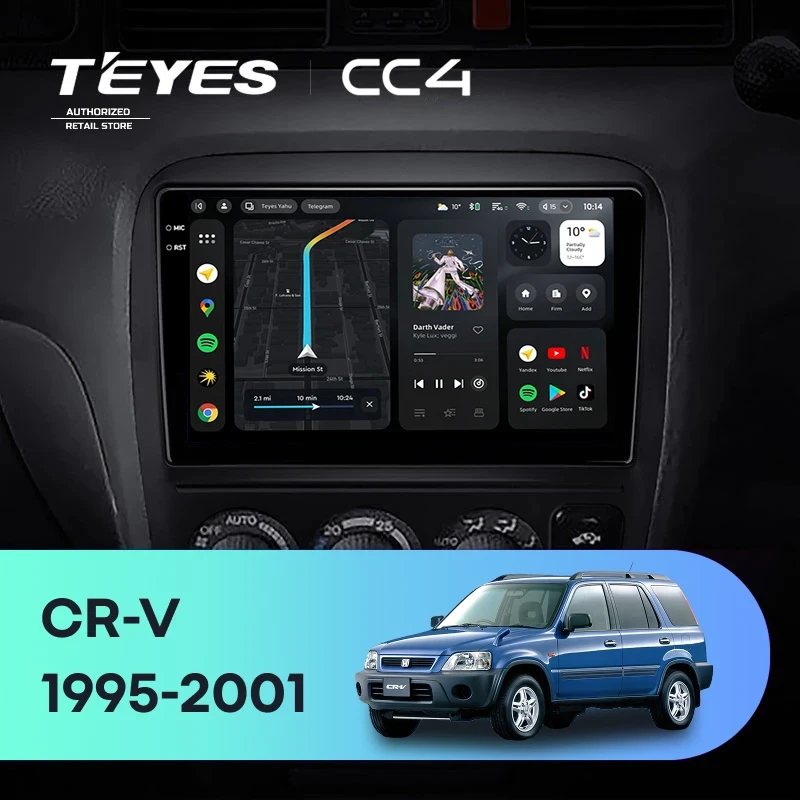Штатная магнитола Teyes CC4 6/64 Honda CR-V (1995-2001)