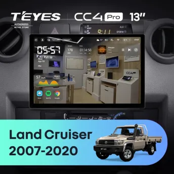 Штатная магнитола Teyes CC4 Pro 12/256 Toyota Land Cruiser 70 Series LC 79 (2007-2020) (13")