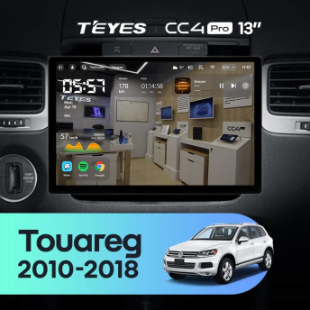 Штатная магнитола Teyes CC4 Pro 8/128 Volkswagen Touareg FL NF (2010-2018) Тип-B (13")