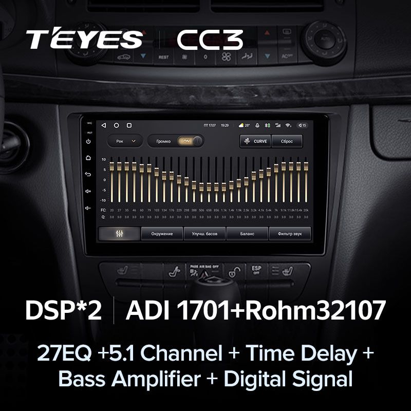 Штатная магнитола Teyes CC3 4/32 Mercedes-Benz E-Class S211 W211 CLS-Class C219 (2002-2010)