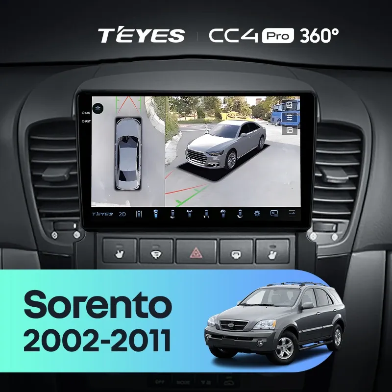Штатная магнитола Teyes CC4 Pro 360 12/256 Kia Sorento BL (2002-2011)