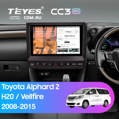 Штатная магнитола Teyes CC3 2K 360 6/128 Toyota Vellfire (2008-2015) F3
