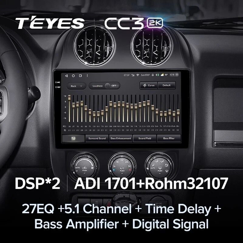 Штатная магнитола Teyes CC3 2K 4/32 Jeep Compass 1 MK (2009-2015)