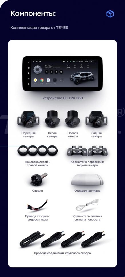 Штатная магнитола Teyes LUX ONE 360 6/128 Toyota Land Cruiser Prado 150 (2009-2013)