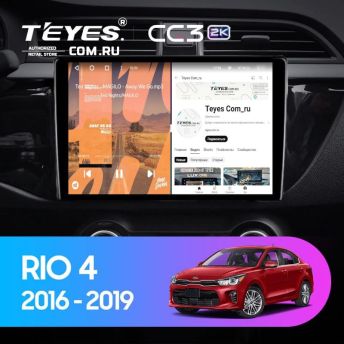 Штатная магнитола Teyes CC3 2K 4/64 Kia Rio 4 (2016-2020) Тип-A (13")