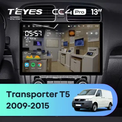 Штатная магнитола Teyes CC4 Pro 8/128 Volkswagen Transporter (T5) (2009-2015) (13")