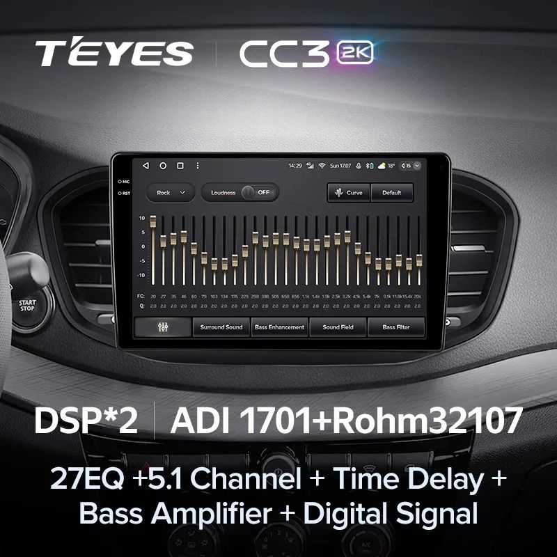 Штатная магнитола Teyes CC3 2K 4/64 Lada Vesta 2023+ F2 Тип-A