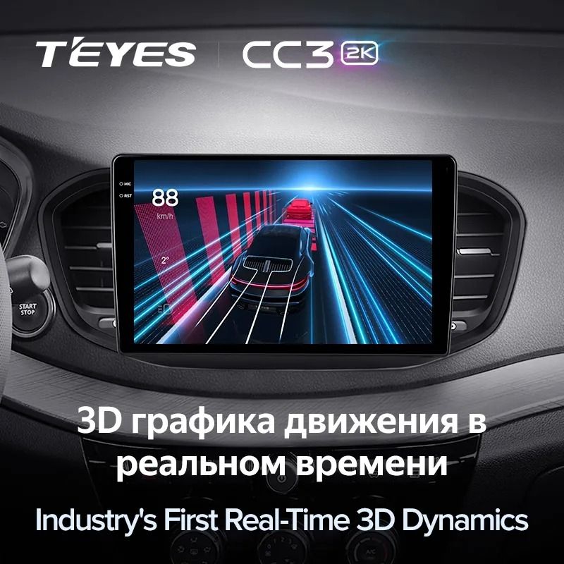 Штатная магнитола Teyes CC3 2K 4/64 Lada Vesta 2023+ F2 Тип-A