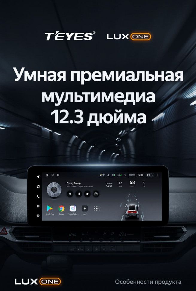 Штатная магнитола Teyes LUX ONE 6/128 Toyota Sienna 4 XL40 (2020-2023)