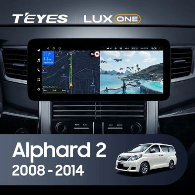 Штатная магнитола Teyes LUX ONE 6/128 Toyota Alphard 2 H20 (2008-2014) Тип-B