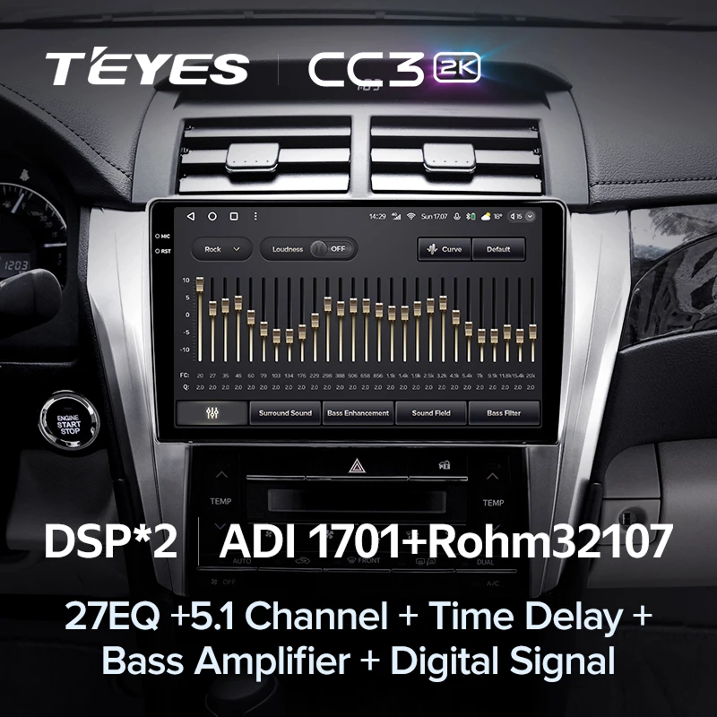 Штатная магнитола Teyes CC3 2K 6/128 Toyota Camry 7 XV 50 55 (2014-2017) F4