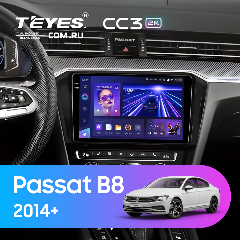Штатная магнитола Teyes CC3 2K 6/128 Volkswagen Passat B8 2014+