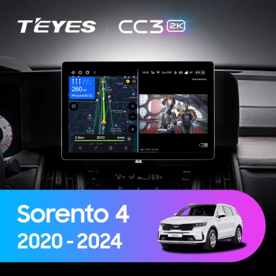 Штатная магнитола Teyes CC3 2K 4/64 Kia Sorento 4 MQ4 (2020-2024) (11")