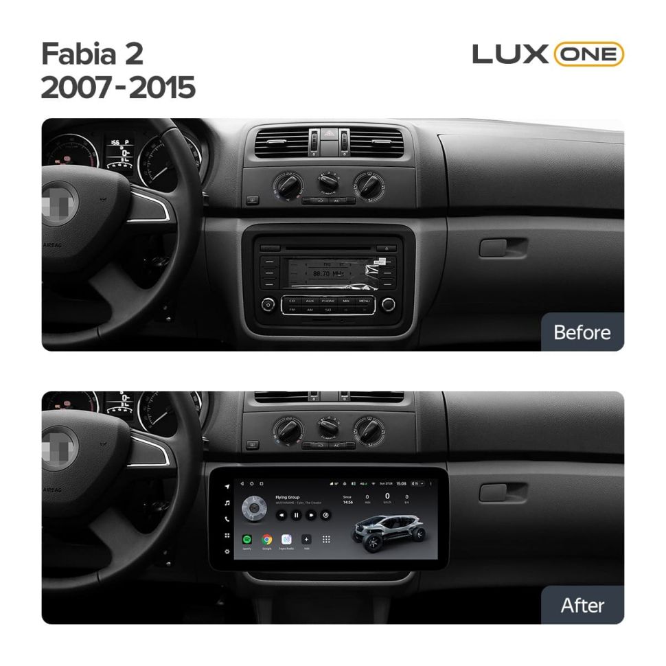 Штатная магнитола Teyes LUX ONE 4/32 Skoda Fabia 2 (2007-2014)