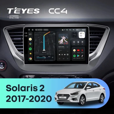 Штатная магнитола Teyes CC4 6/64 Hyundai Solaris 2 (2017-2020) F1 Тип-B