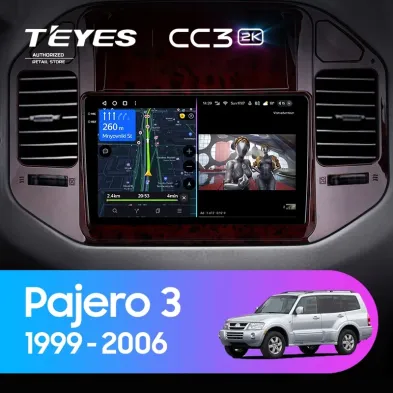 Штатная магнитола Teyes CC3 2K 4/64 Mitsubishi Pajero 3 V70 V60 (1999-2006)