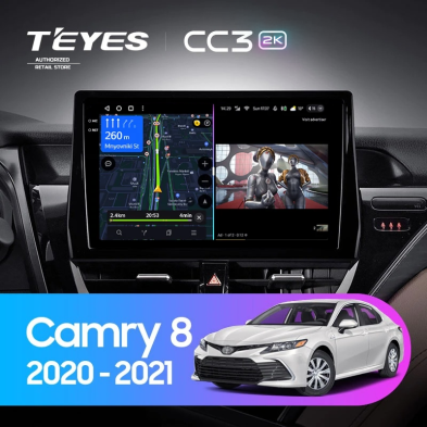 Штатная магнитола Teyes CC3 2K 360 6/128 Toyota Camry 8 XV 70 (2020-2021)