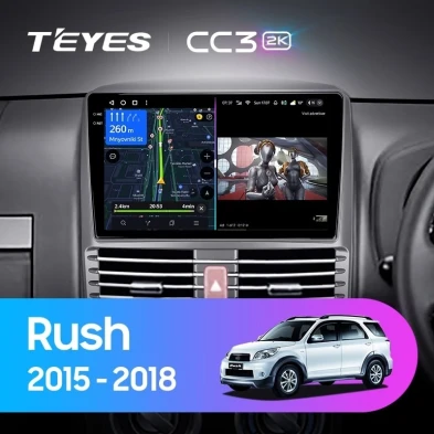 Штатная магнитола Teyes CC3 2K 6/128 Toyota Rush (2015-2018) Правый руль