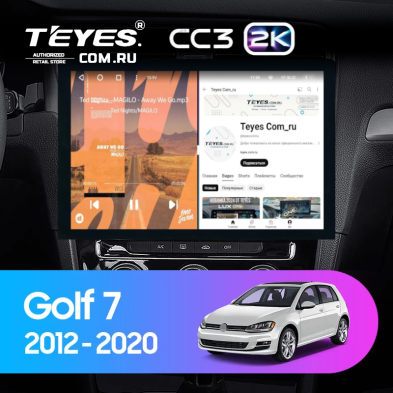 Штатная магнитола Teyes CC3 2K 4/64 Volkswagen Golf 7 MK7 (2012-2020) F1 (13")