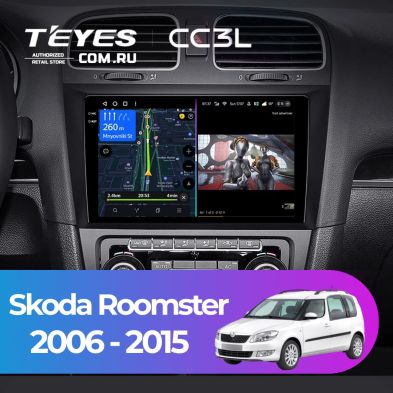Штатная магнитола Teyes CC3L 4/32 Skoda Roomster (2006-2015)