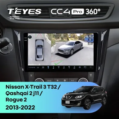 Штатная магнитола Teyes CC4 Pro 360 12/256 Nissan Qashqai 2 J11 (2013-2022) F3 Тип-C