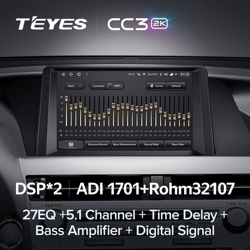 Штатная магнитола Teyes CC3 2K 360 6/128 Lexus RX270 RX350 RX450h AL10 3 (2008-2015) Тип-B