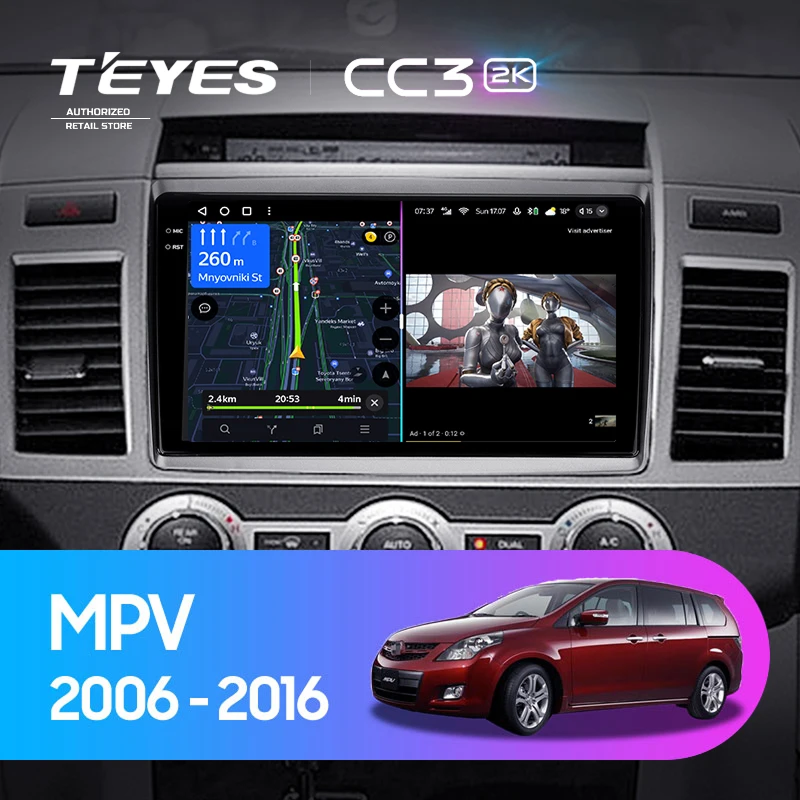 Штатная магнитола Teyes CC3 2K 4/32 Mazda MPV LY (2006-2016)