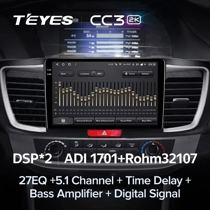 Штатная магнитола Teyes CC3 2K 6/128 Honda Accord 9 CR (2012-2018)