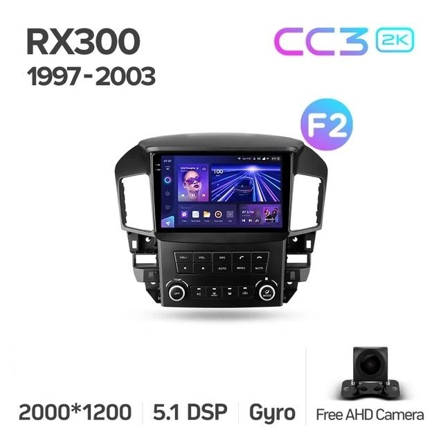 Штатная магнитола Teyes CC3 2K 4/32 Lexus RX300 XU10 (1997-2003) F2