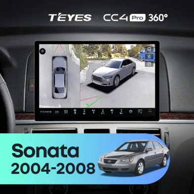 Штатная магнитола Teyes CC4 Pro 360 8/128 Hyundai Sonata NF (2004-2008) (13")