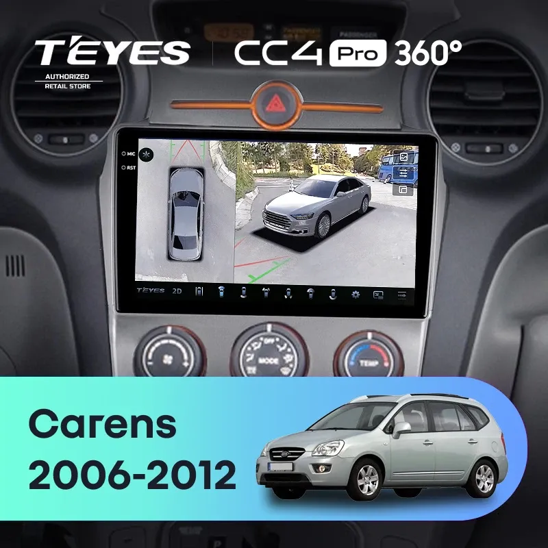 Штатная магнитола Teyes CC4 Pro 360 8/128 Kia Carens UN (2006-2012) F1