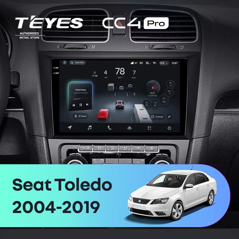 Штатная магнитола Teyes CC4 Pro 8/128 Seat Toledo (2004-2019)