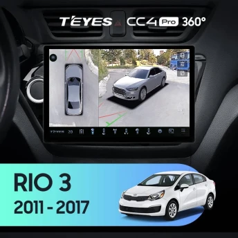 Штатная магнитола Teyes CC4 Pro 360 8/128 Kia Rio 3 (2011-2017) (13")