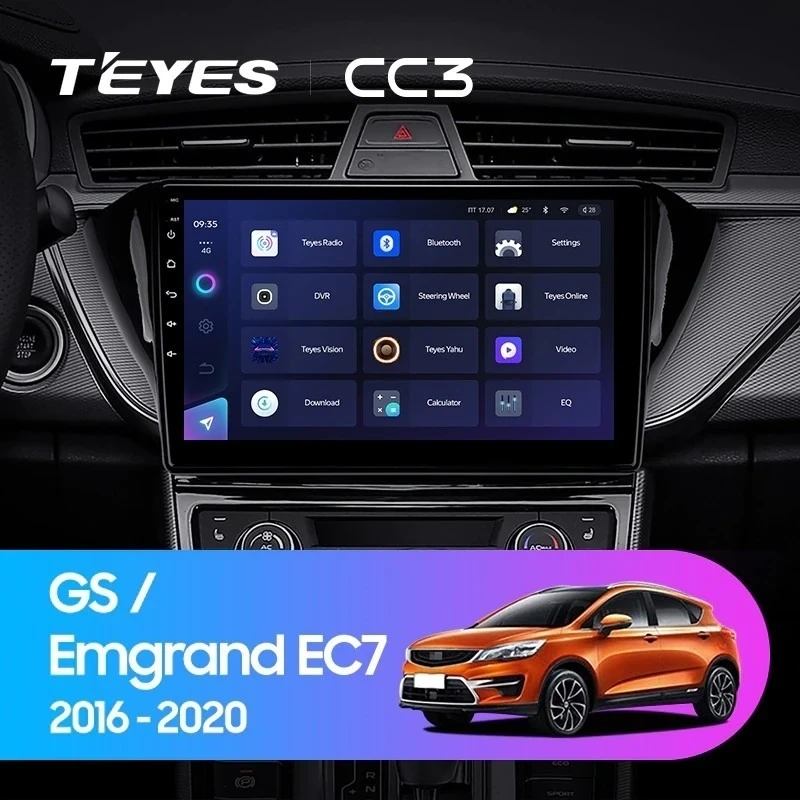 Штатная магнитола Teyes CC3 4/32 Geely Emgrand EC7 (2018-2020) F2