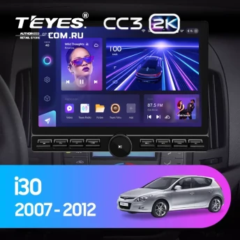 Штатная магнитола Teyes CC3 2K 6/128 Hyundai i30 1 FD (2007-2012) F2 (13" с кнопками)