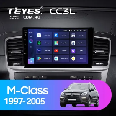 Штатная магнитола Teyes CC3L 4/64 Mercedes-Benz M-Class I W163 ML (1997-2005) Тип-B