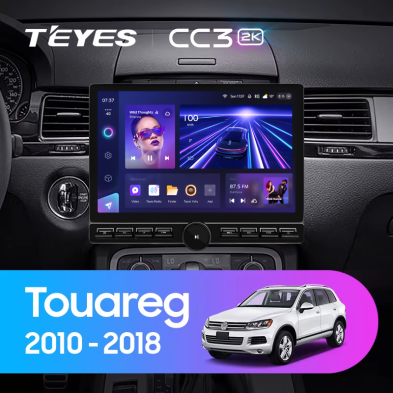 Штатная магнитола Teyes CC3 2K 6/128 Volkswagen Touareg FL NF (2010-2018) (13" с кнопками)