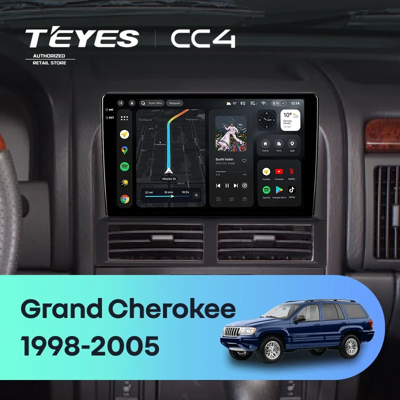 Штатная магнитола Teyes CC4 6/64 Jeep Grand Cherokee 2 WJ (1998-2005)