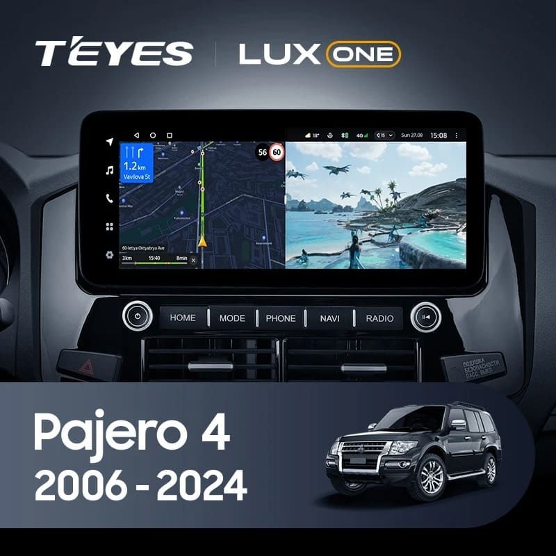 Штатная магнитола Teyes LUX ONE 4/32 Mitsubishi Pajero 4 V80 V90 (2006-2024) Тип-B