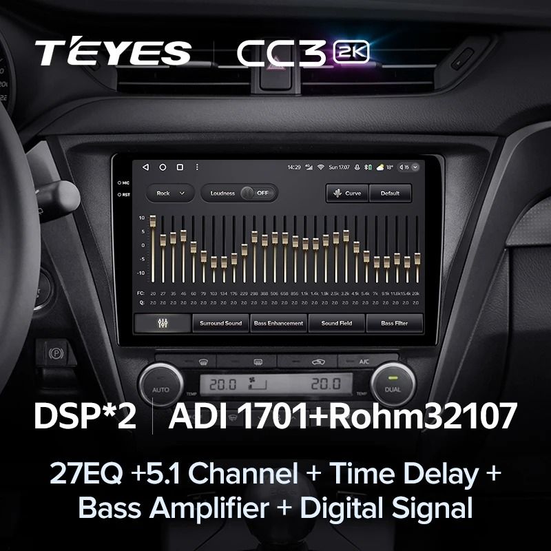 Штатная магнитола Teyes CC3 2K 4/64 Toyota Avensis 3 (2015-2018) F2