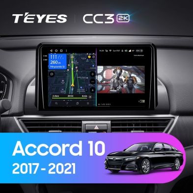 Штатная магнитола Teyes CC3 2K 4/64 Honda Accord 10 CV (2017-2021) Тип-A