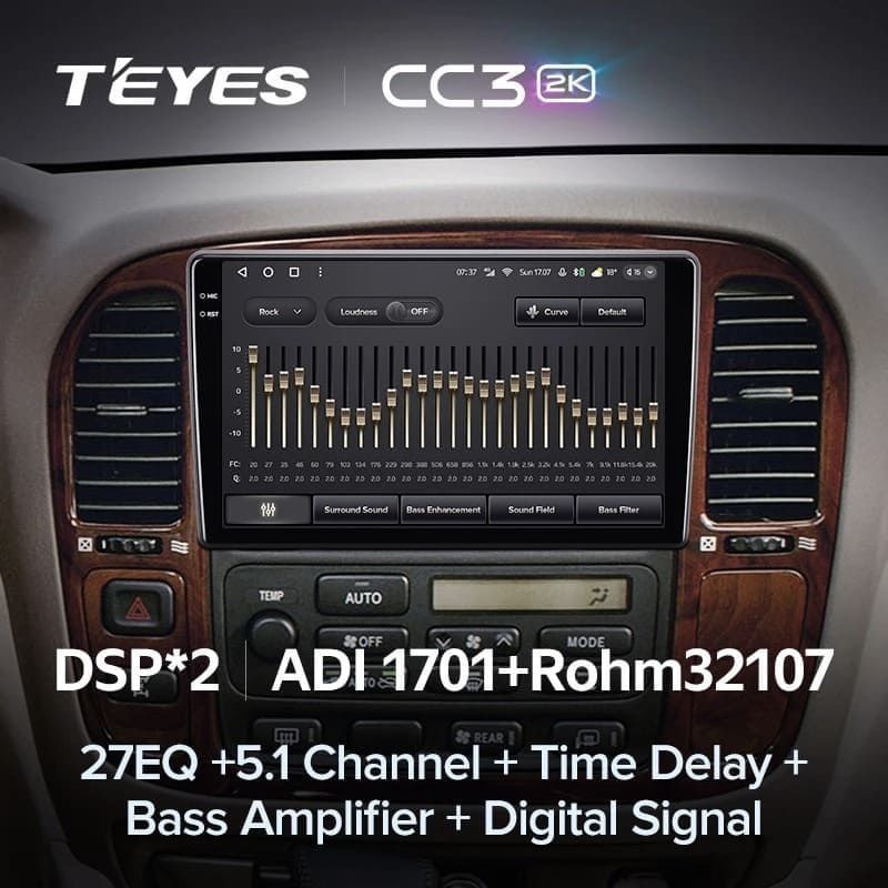 Штатная магнитола Teyes CC3 2K 6/128 Lexus LX470 (1998-2003) F1