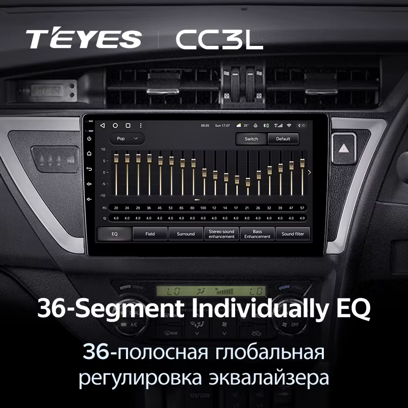 Штатная магнитола Teyes CC3L 4/32 Toyota Auris 2 E180 (2012-2015) Правый руль